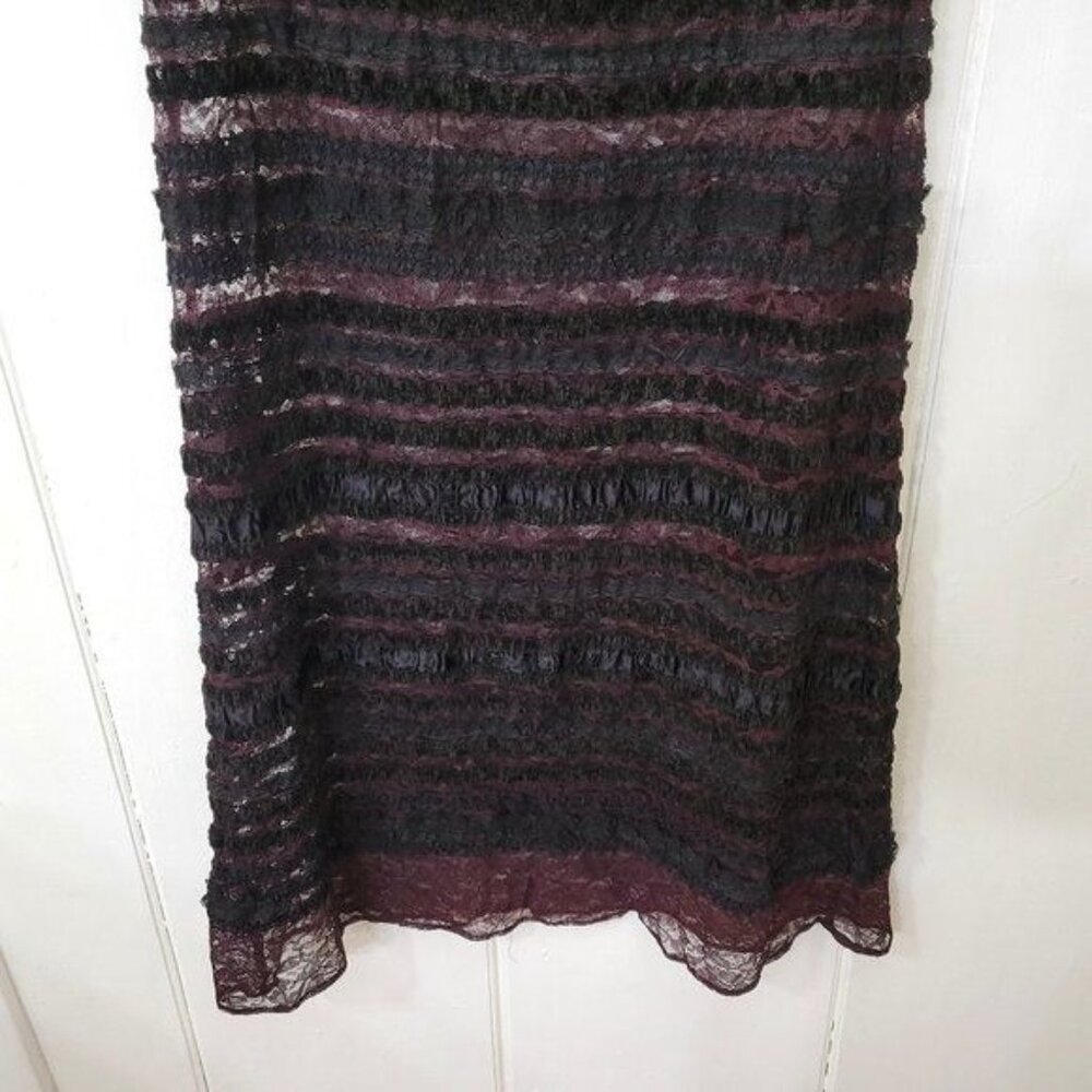 Liz Potter for Jeannie and Elizabeth Brown and Black Lace Maxi Dress - Picture 6 of 8
